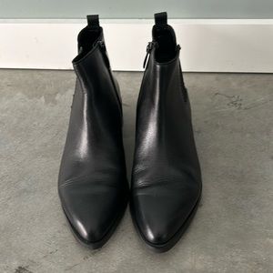 Franco Sarto Black Leather Chelsea Boots